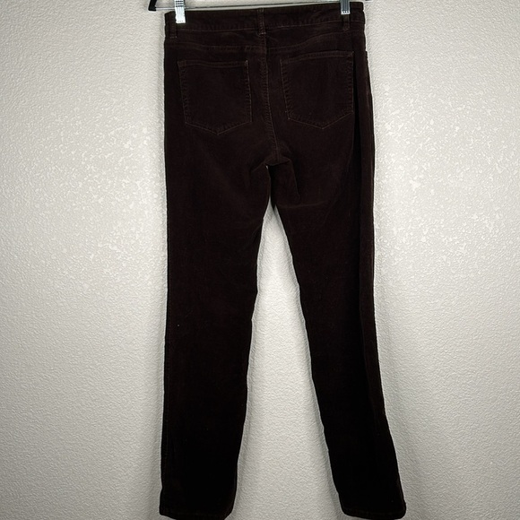 Chaps Chocolate Brown Corduroy Straight Leg Jeans Size 4 - Picture 4 of 8